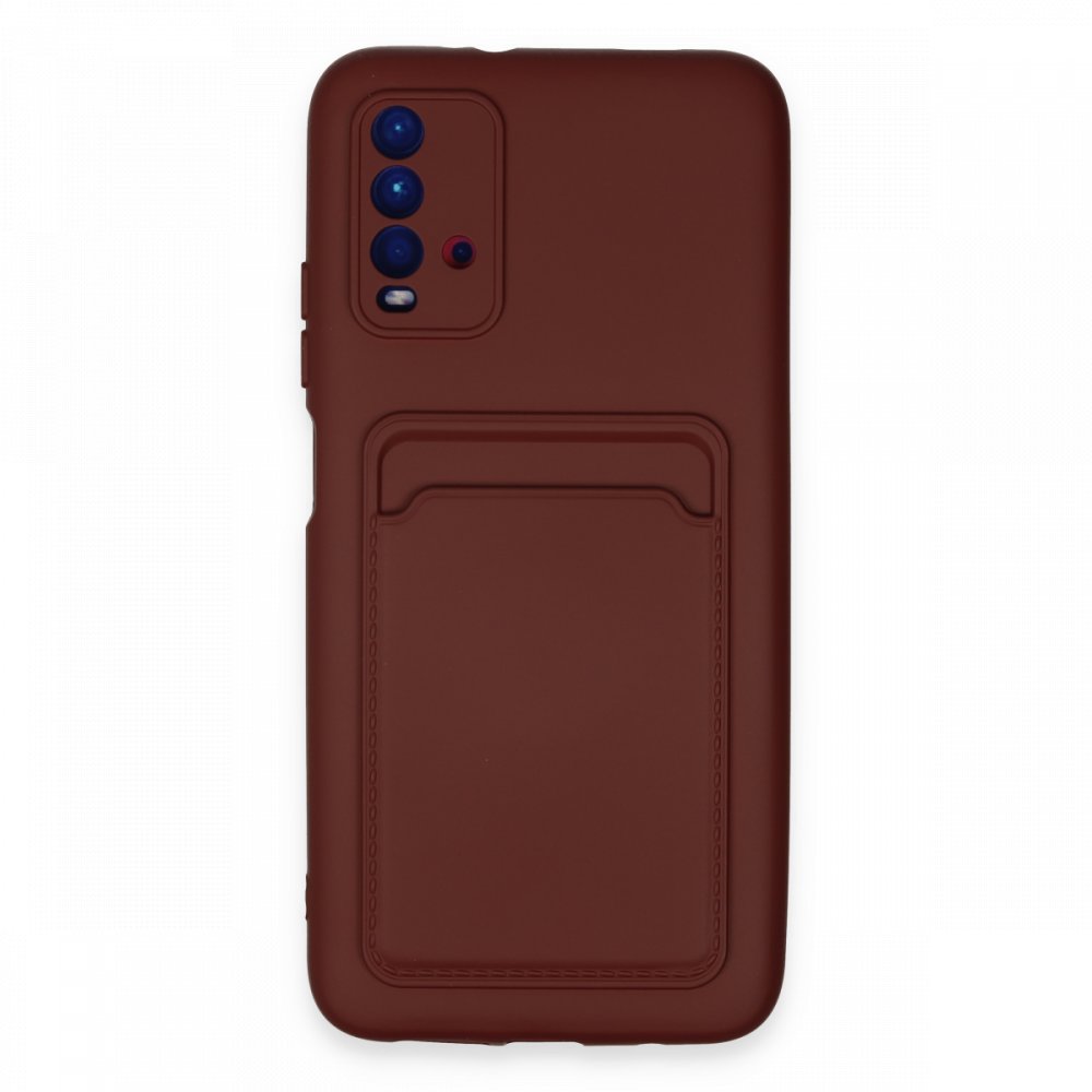 Newface Xiaomi Redmi 9T Kılıf Kelvin Kartvizitli Silikon - Bordo