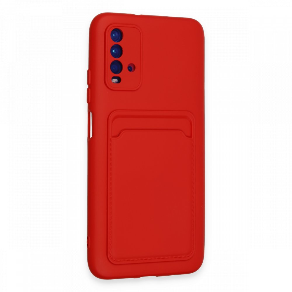 Newface Xiaomi Redmi 9T Kılıf Kelvin Kartvizitli Silikon - Kırmızı