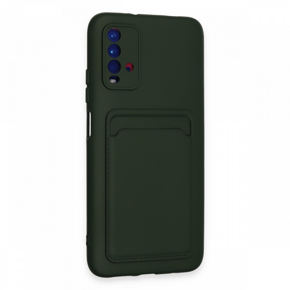 Newface Xiaomi Redmi 9T Kılıf Kelvin Kartvizitli Silikon - Koyu Yeşil