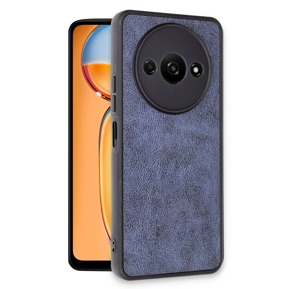 Newface Xiaomi Redmi A3 4G Kılıf Aras Deri Kapak - Lacivert
