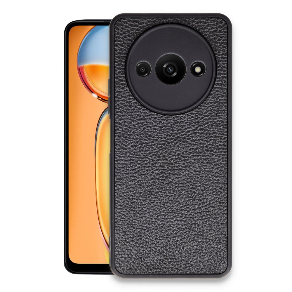Newface Xiaomi Redmi A3 4G Kılıf Aras Deri Kapak - Siyah