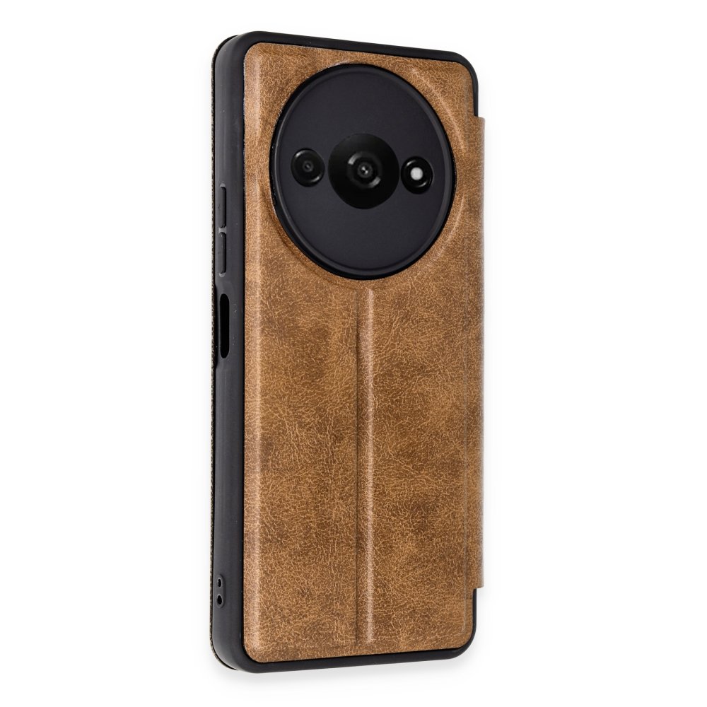 Newface Xiaomi Redmi A3 4G Kılıf Flip Cover - Taba