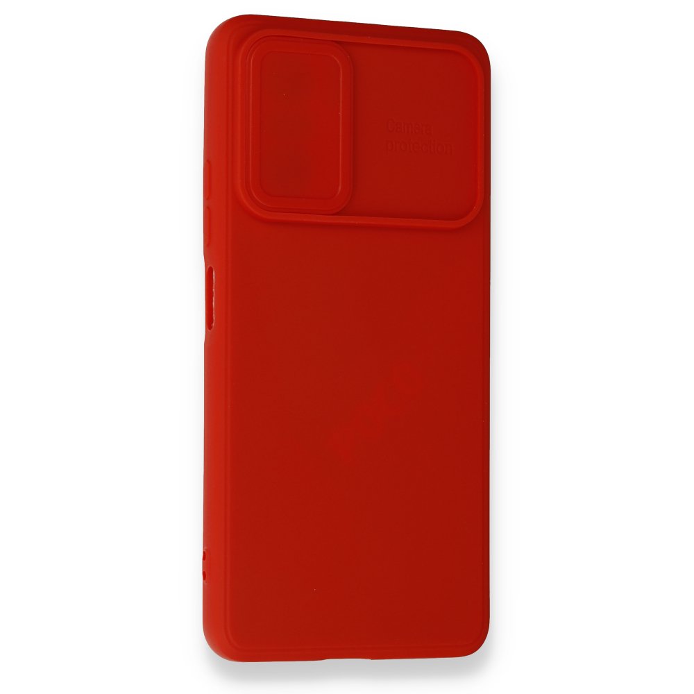 Newface Xiaomi Redmi K40 Kılıf Color Lens Silikon - Kırmızı