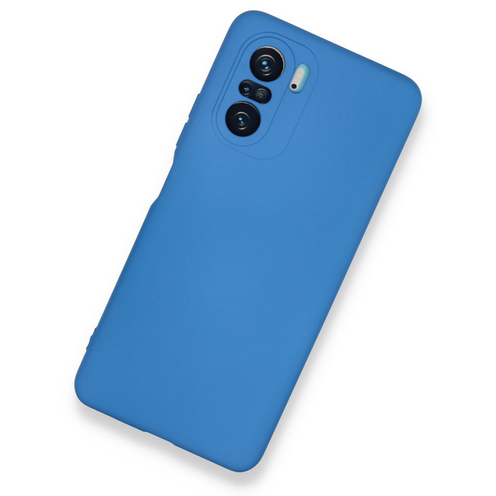 Newface Xiaomi Redmi K40 Kılıf Nano içi Kadife Silikon - Mavi