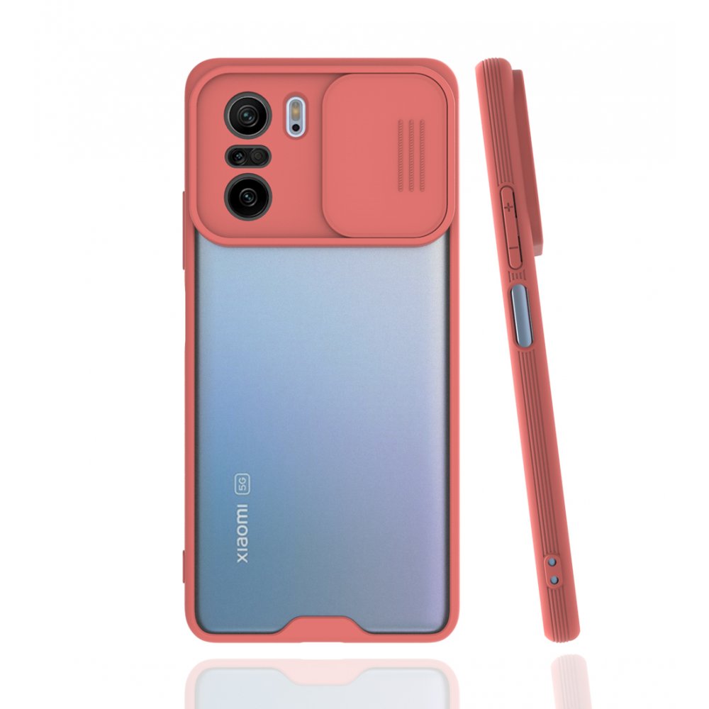 Newface Xiaomi Redmi K40 Kılıf Platin Kamera Koruma Silikon - Pembe