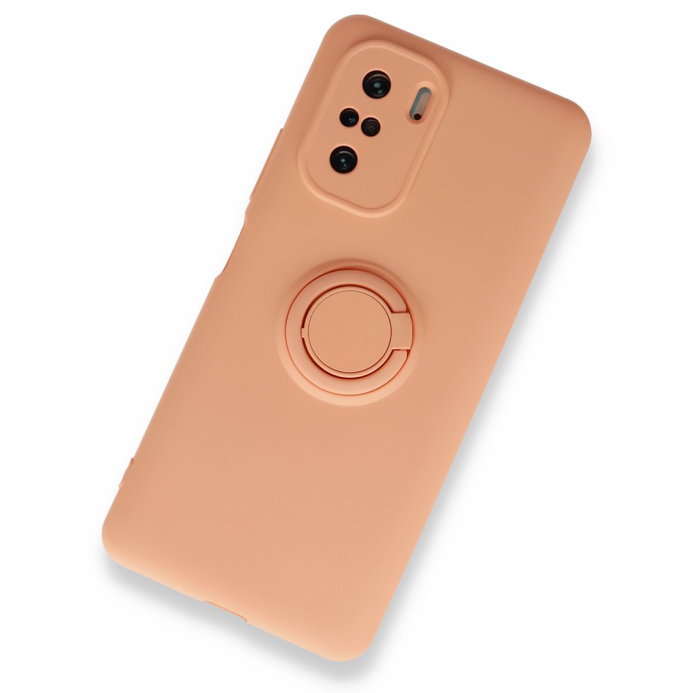 Newface Xiaomi Redmi K40 Kılıf Viktor Yüzüklü Silikon - Pudra