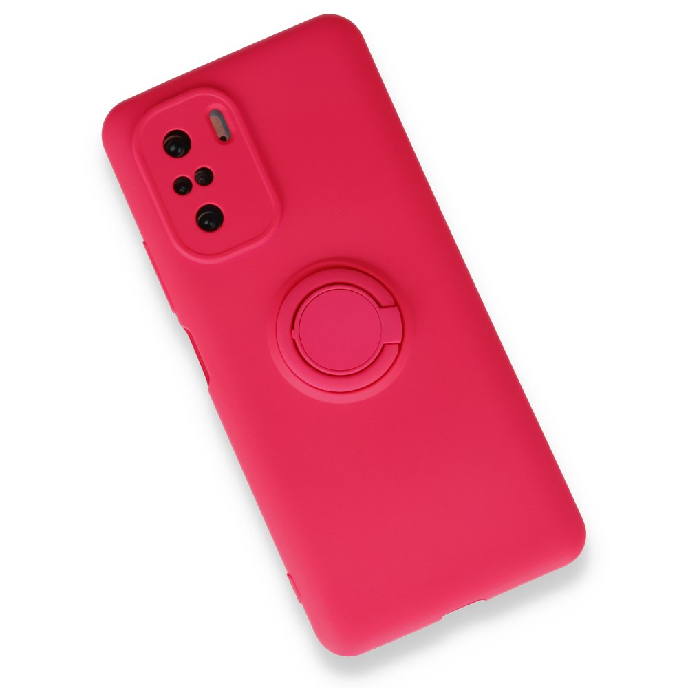 Newface Xiaomi Redmi K40 Pro Kılıf Viktor Yüzüklü Silikon - Pembe