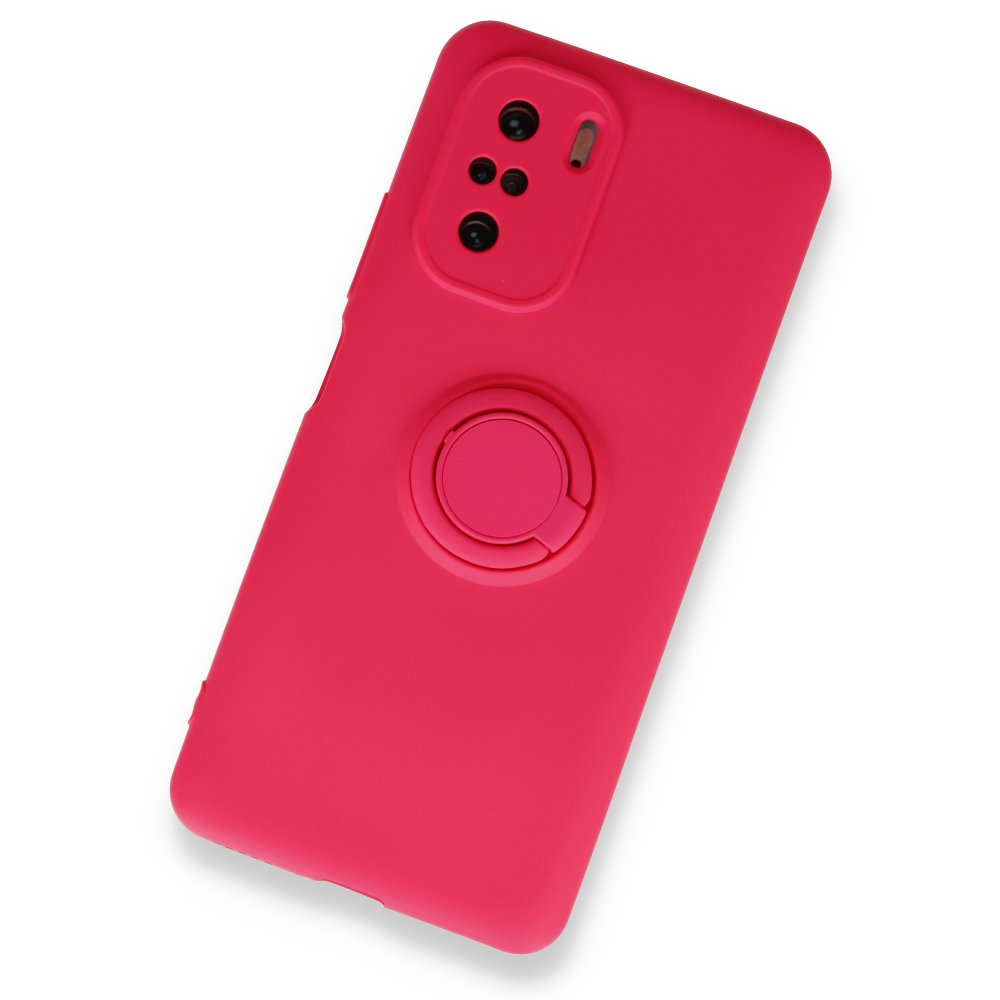 Newface Xiaomi Redmi K40 Pro Kılıf Viktor Yüzüklü Silikon - Pembe