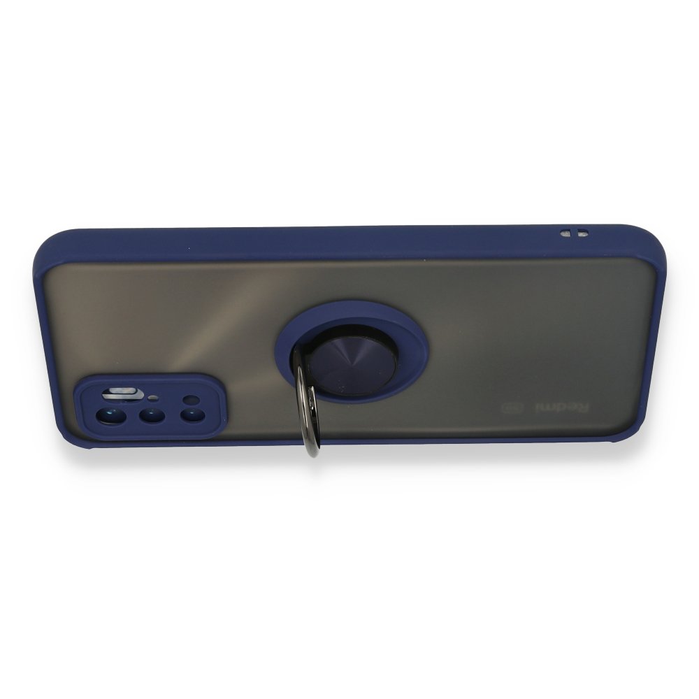 Newface Xiaomi Redmi Note 11 SE Kılıf Montreal Yüzüklü Silikon Kapak - Lacivert