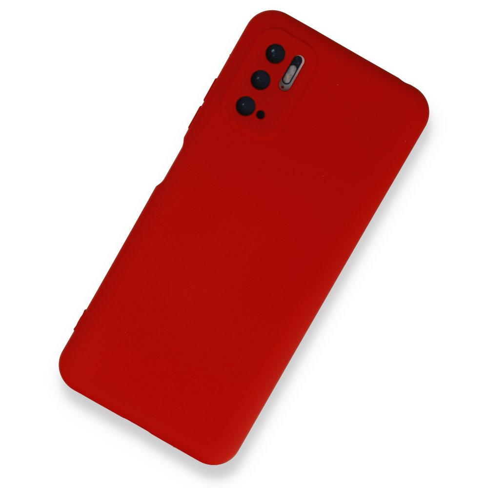 Newface Xiaomi Redmi Note 10 5G Kılıf Nano içi Kadife  Silikon - Kırmızı