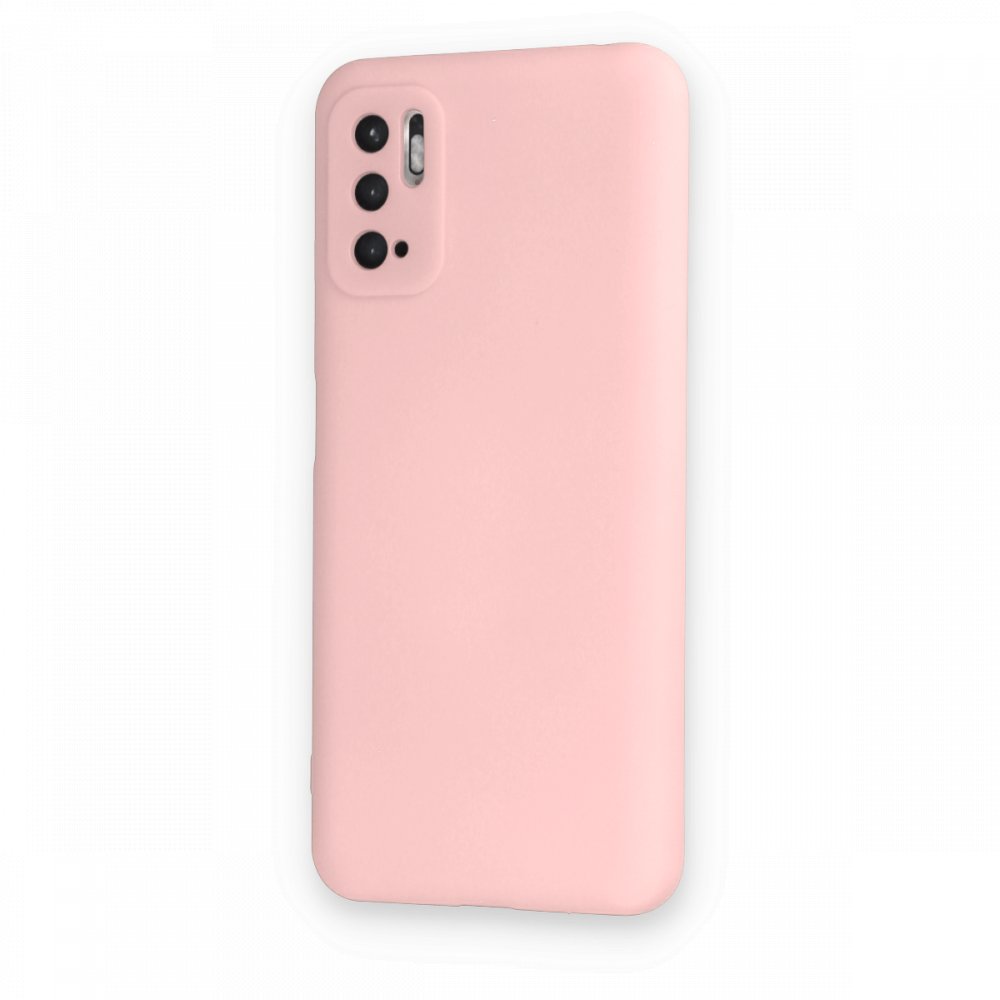 Newface Xiaomi Redmi Note 10 5G Kılıf Nano içi Kadife  Silikon - Pudra