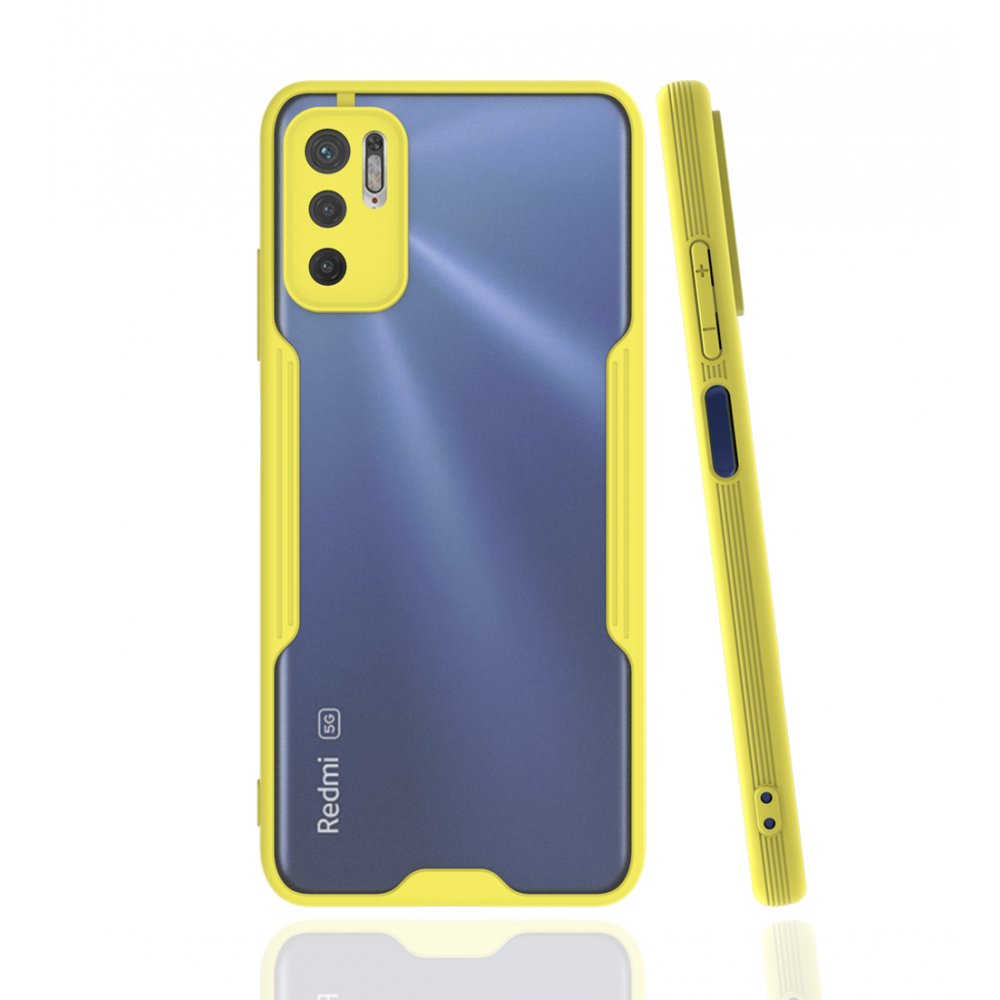 Newface Xiaomi Poco M3 Pro Kılıf Platin Silikon - Sarı