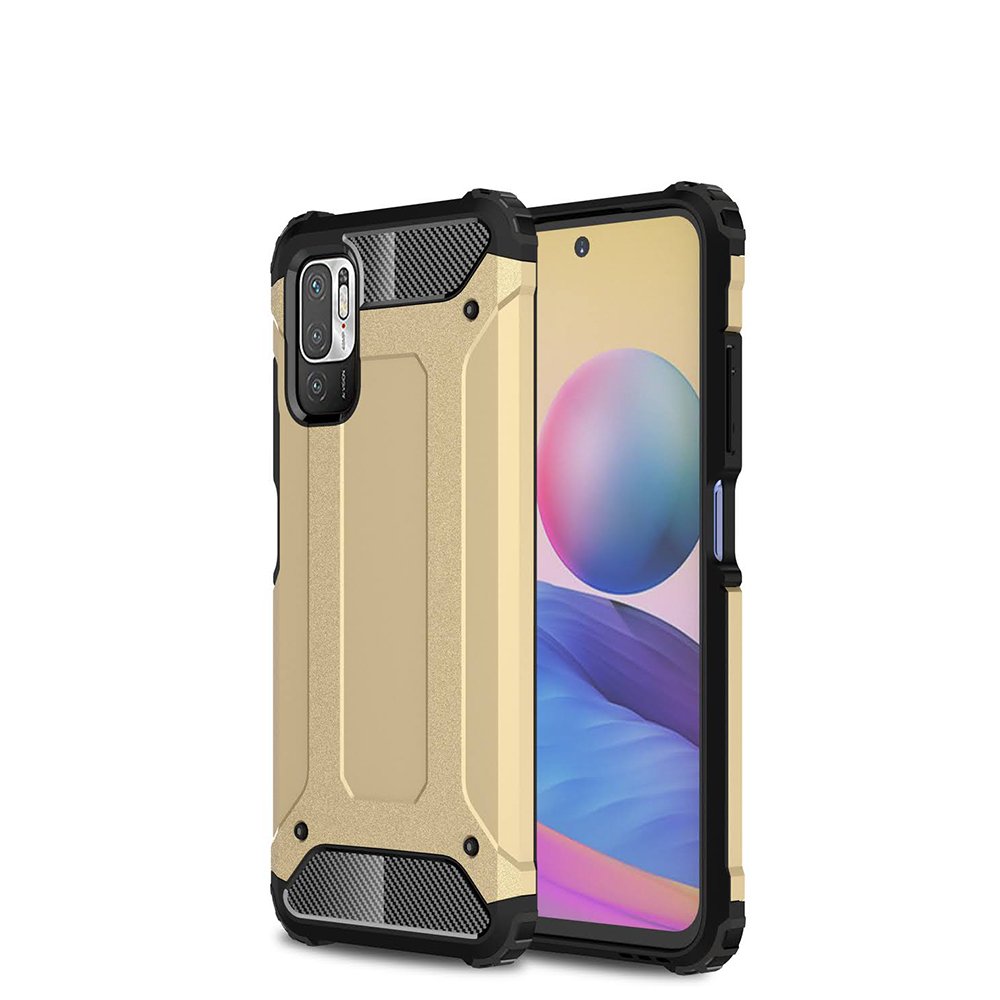 Newface Xiaomi Poco M3 Pro Kılıf Tank Silikon Kapak - Gold