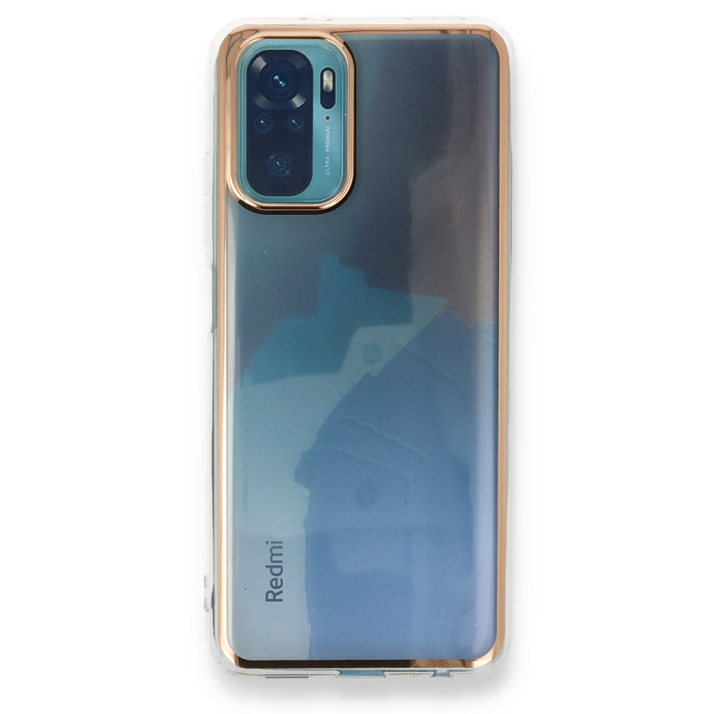 Newface Xiaomi Poco M5s Kılıf Çiçekli Silikon - Pembe-Mavi