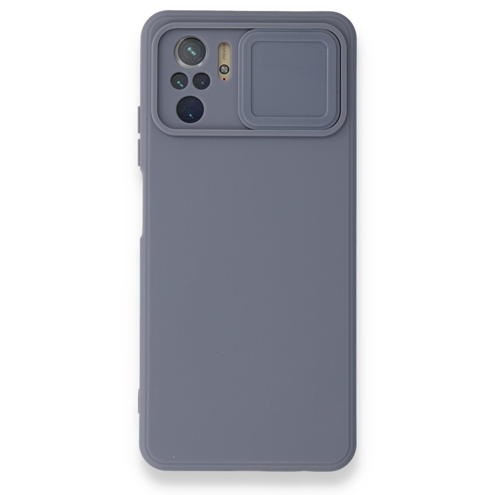 Newface Xiaomi Redmi Note 10 Kılıf Color Lens Silikon - Gri