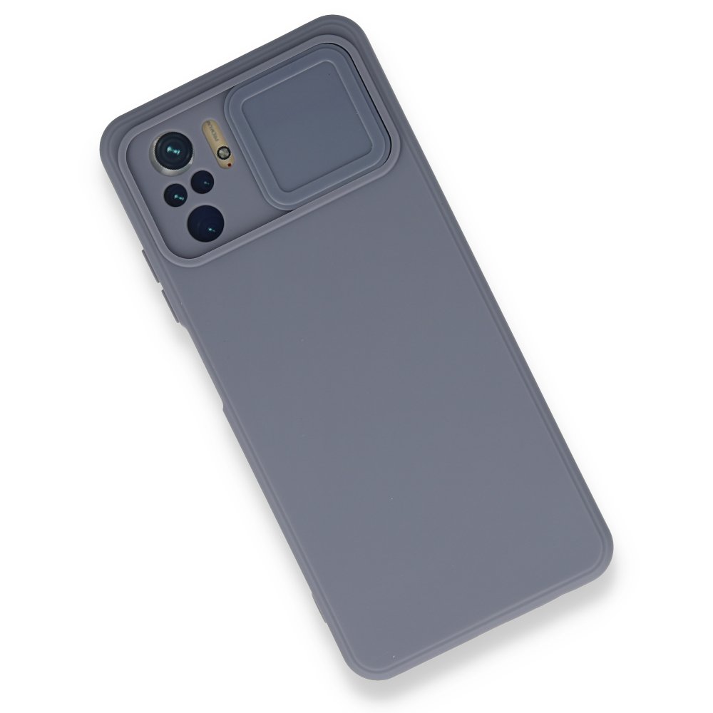 Newface Xiaomi Redmi Note 10 Kılıf Color Lens Silikon - Gri