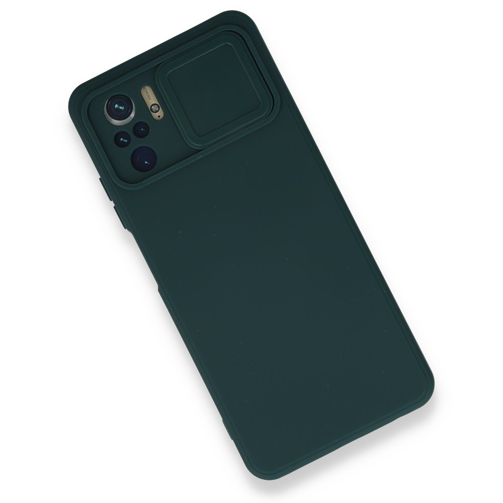 Newface Xiaomi Redmi Note 10 Kılıf Color Lens Silikon - Yeşil