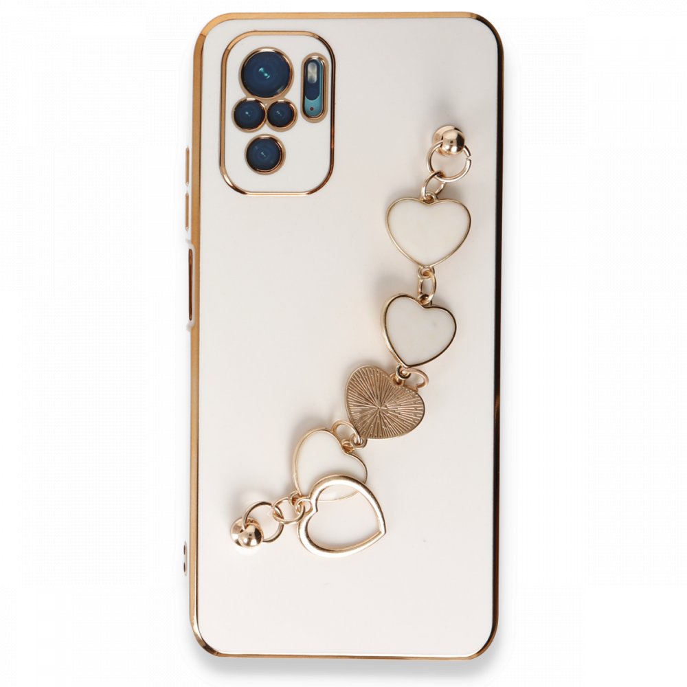 Newface Xiaomi Poco M5s Kılıf Esila Silikon - Beyaz