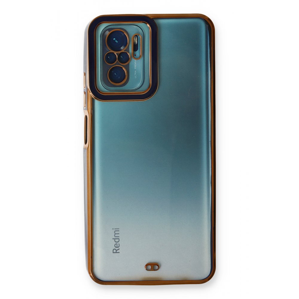 Newface Xiaomi Redmi Note 10 Kılıf Liva Lens Silikon - Mavi