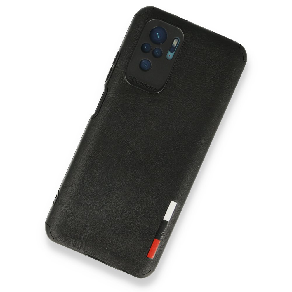 Newface Xiaomi Poco M5s Kılıf Loop Deri Silikon - Siyah