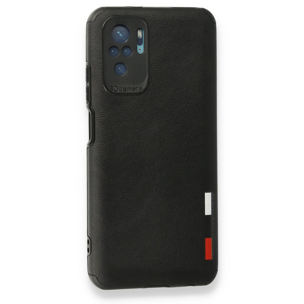 Newface Xiaomi Poco M5s Kılıf Loop Deri Silikon - Siyah