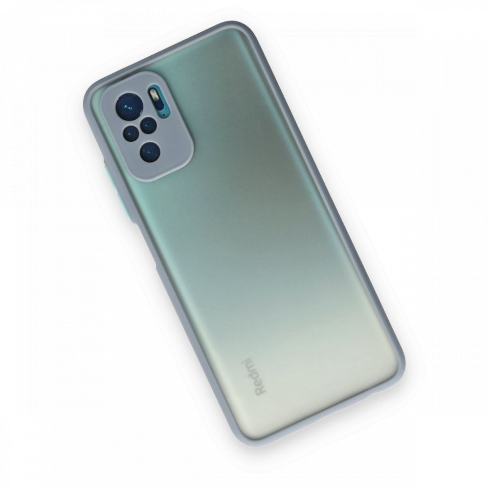 Newface Xiaomi Redmi Note 10 Kılıf Montreal Silikon Kapak - Gri