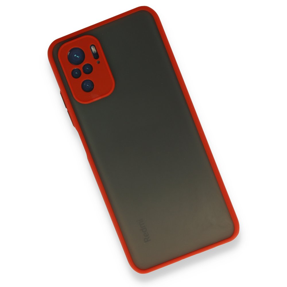 Newface Xiaomi Redmi Note 10 Kılıf Montreal Silikon Kapak - Kırmızı