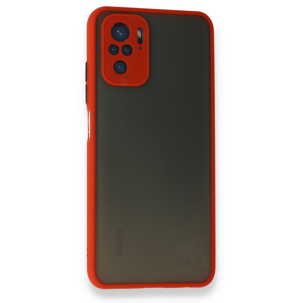 Newface Xiaomi Redmi Note 10 Kılıf Montreal Silikon Kapak - Kırmızı