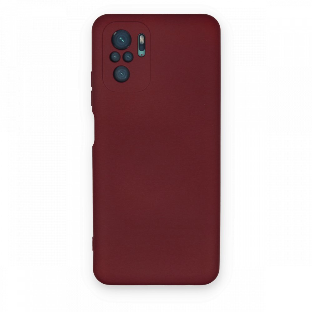 Newface Xiaomi Redmi Note 10 Kılıf Nano içi Kadife Silikon - Bordo