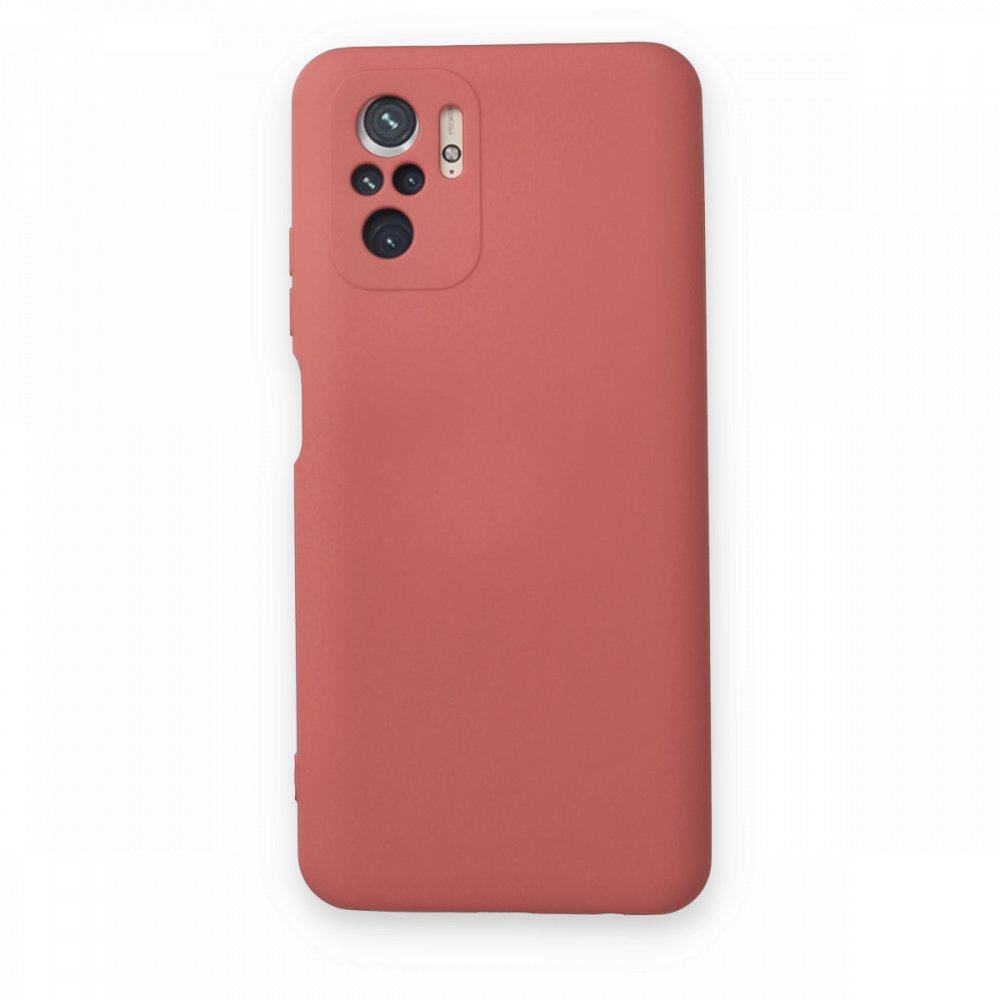 Newface Xiaomi Redmi Note 10 Kılıf Nano içi Kadife Silikon - Kiremit