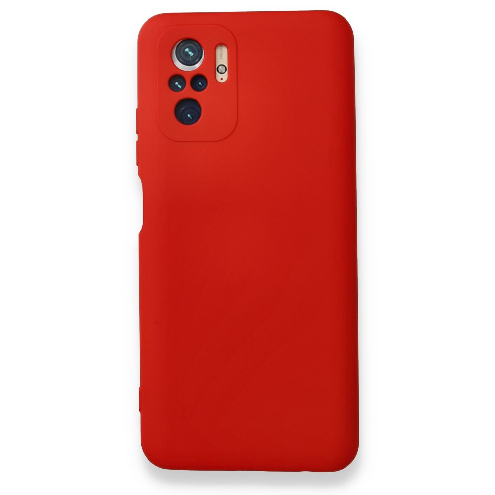 Newface Xiaomi Redmi Note 10 Kılıf Nano içi Kadife  Silikon - Kırmızı