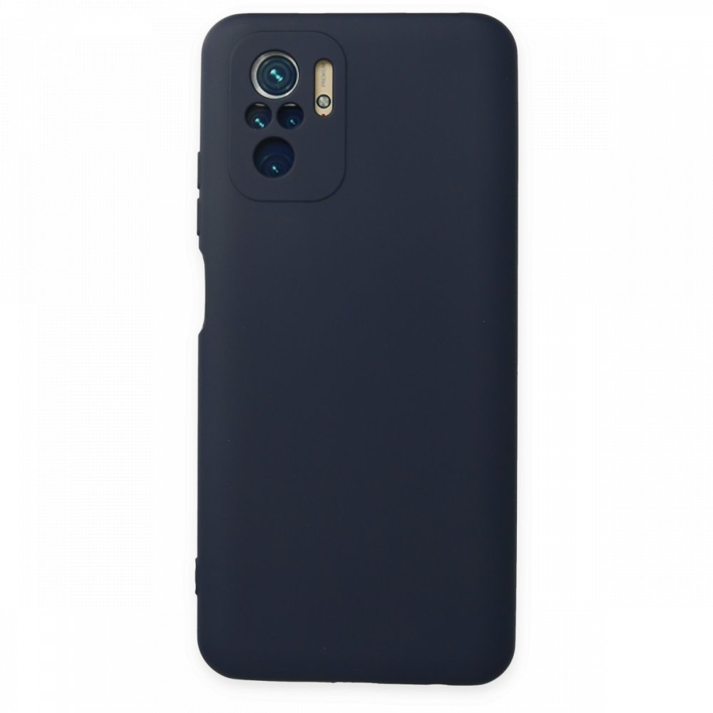 Newface Xiaomi Redmi Note 10 Kılıf Nano içi Kadife Silikon - Lacivert