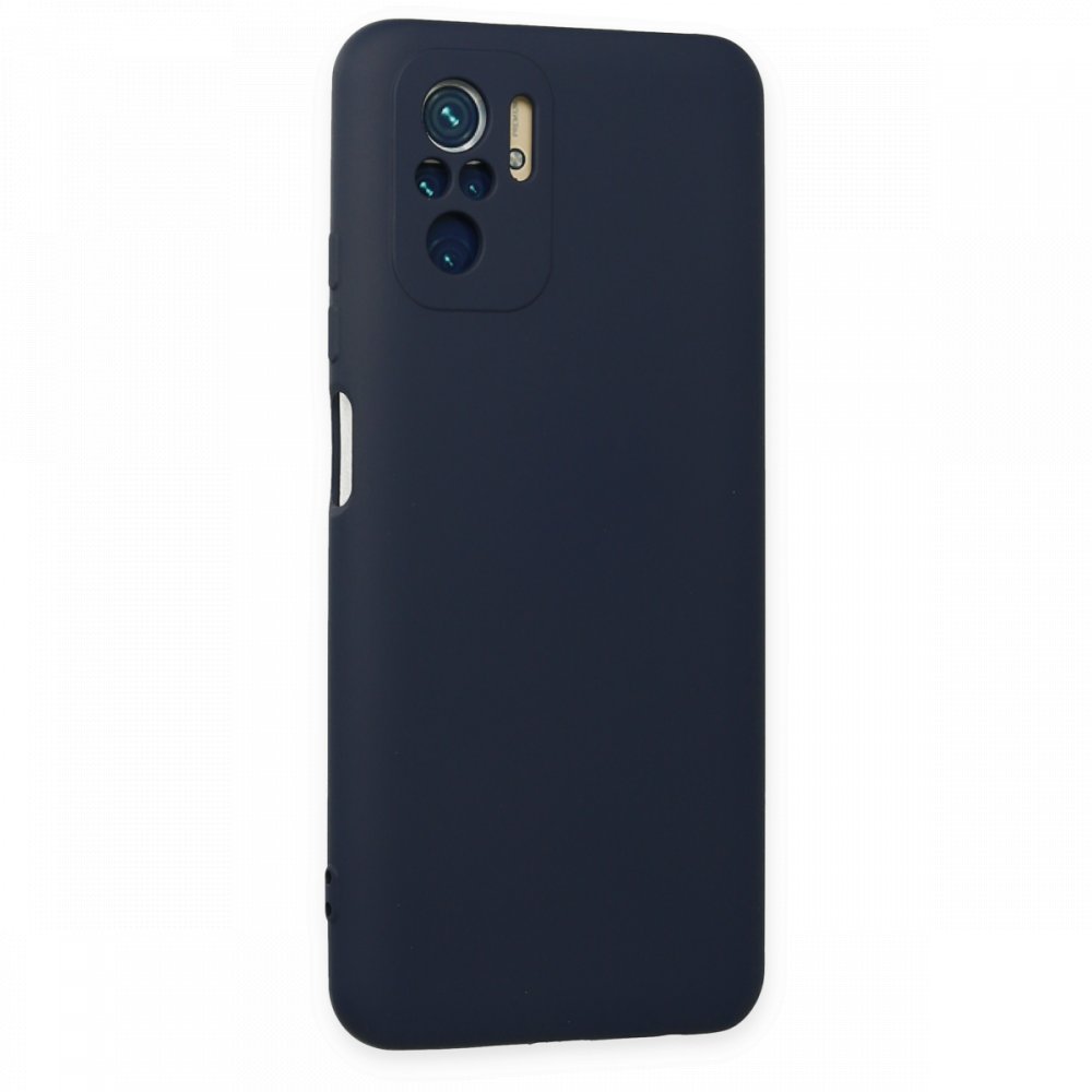 Newface Xiaomi Redmi Note 10 Kılıf Nano içi Kadife Silikon - Lacivert