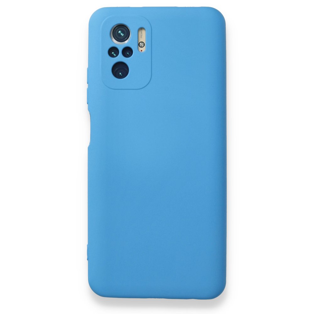 Newface Xiaomi Redmi Note 10 Kılıf Nano içi Kadife  Silikon - Mavi