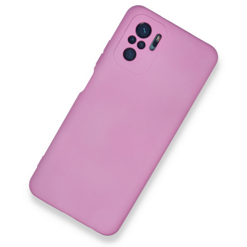 Newface Xiaomi Redmi Note 10 Kılıf Nano içi Kadife Silikon - Pembe