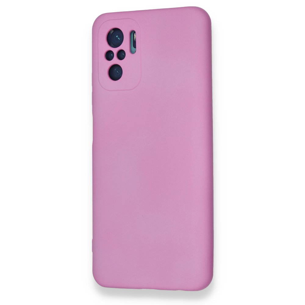 Newface Xiaomi Redmi Note 10 Kılıf Nano içi Kadife Silikon - Pembe