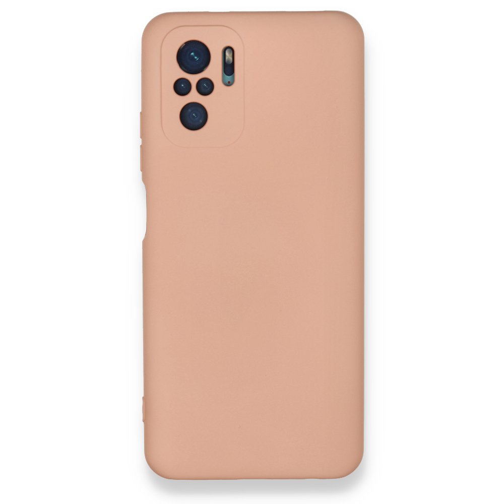 Newface Xiaomi Redmi Note 10 Kılıf Nano içi Kadife Silikon - Pudra