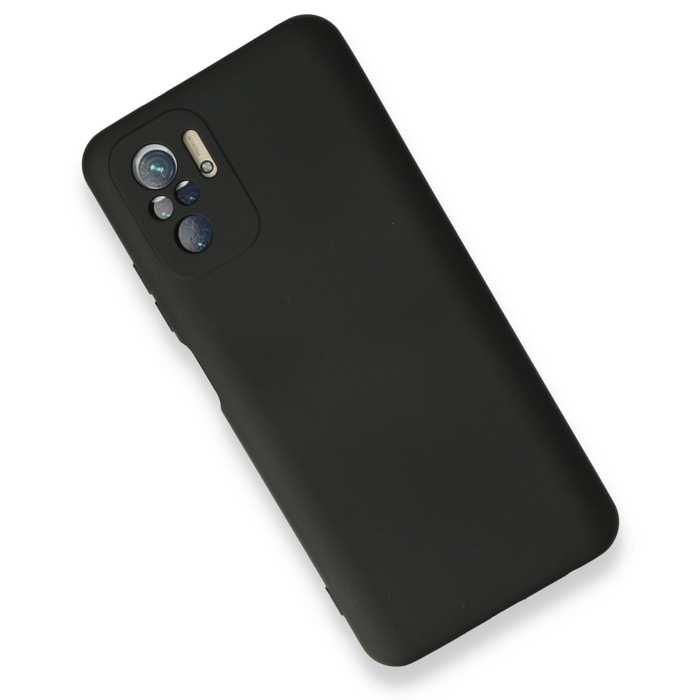 Newface Xiaomi Redmi Note 10 Kılıf Nano içi Kadife Silikon - Siyah