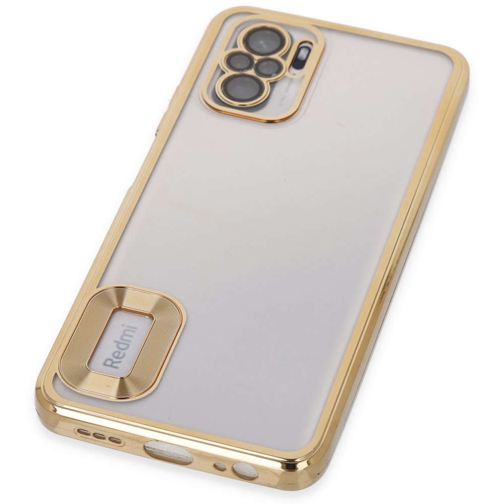 Newface Xiaomi Redmi Note 10 Kılıf Slot Silikon - Gold