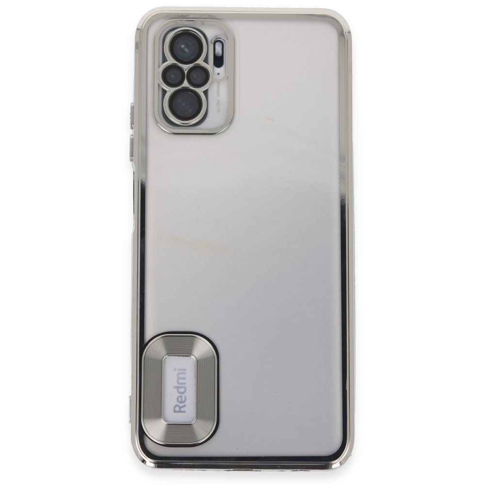 Newface Xiaomi Redmi Note 10 Kılıf Slot Silikon - Gümüş