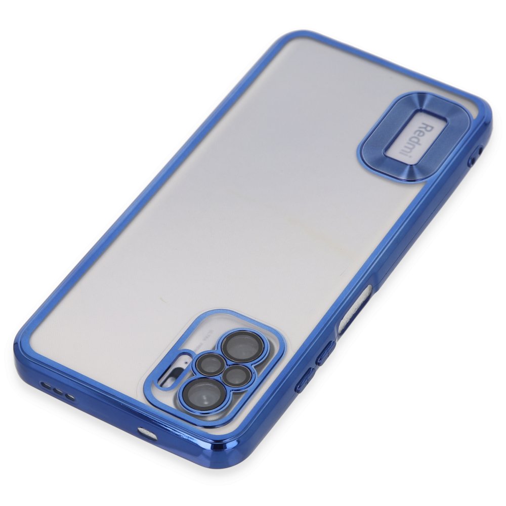 Newface Xiaomi Redmi Note 10 Kılıf Slot Silikon - Mavi
