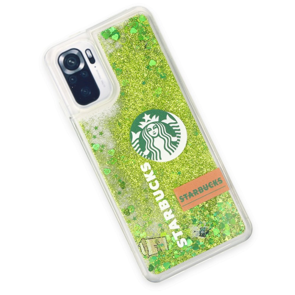 Newface Xiaomi Redmi Note 10 Kılıf Starbuck Sulu Silikon - Açık Yeşil