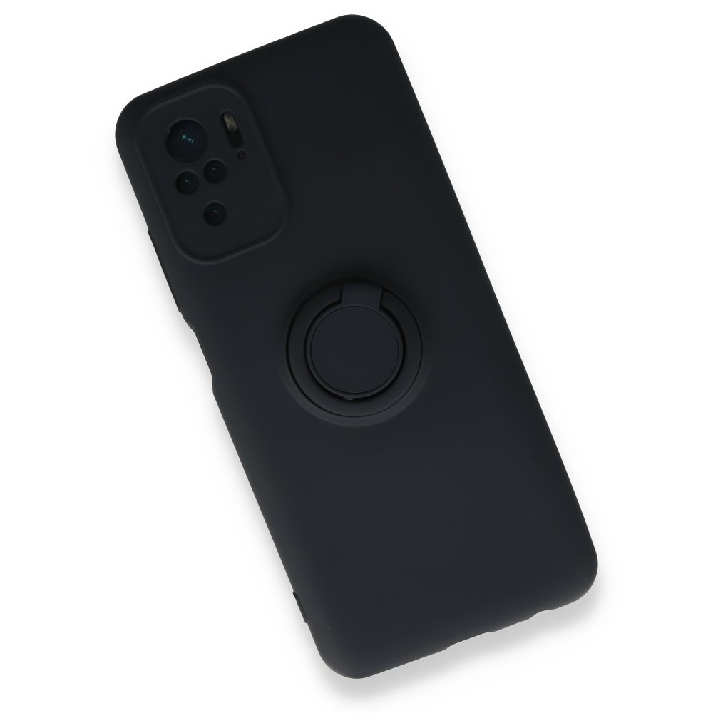 Newface Xiaomi Poco M5s Kılıf Viktor Yüzüklü Silikon - Lacivert