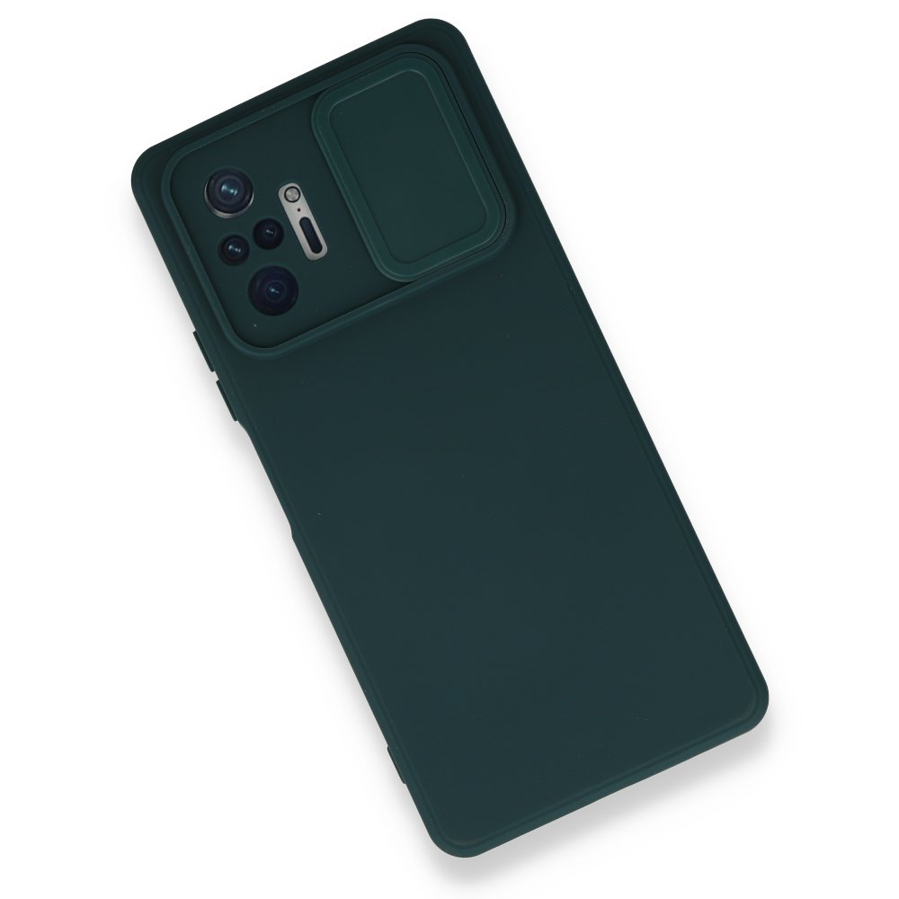 Newface Xiaomi Redmi Note 10 Pro Kılıf Color Lens Silikon - Yeşil