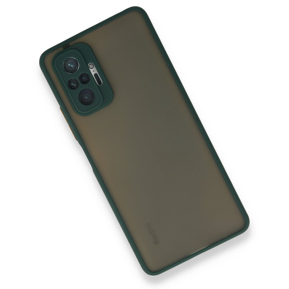 Newface Xiaomi Redmi Note 10 Pro Kılıf Montreal Silikon Kapak - Yeşil