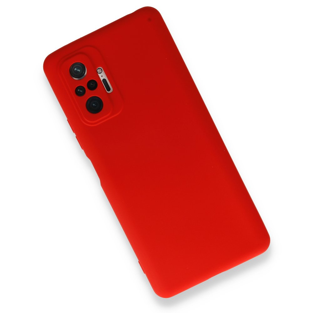 Newface Xiaomi Redmi Note 10 Pro Kılıf Nano içi Kadife  Silikon - Kırmızı