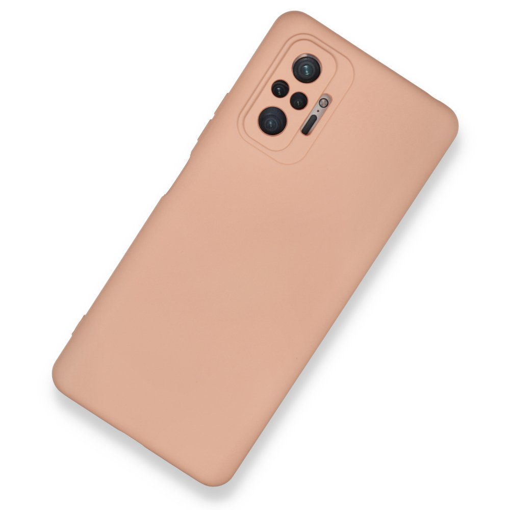Newface Xiaomi Redmi Note 10 Pro Kılıf Nano içi Kadife Silikon - Pudra