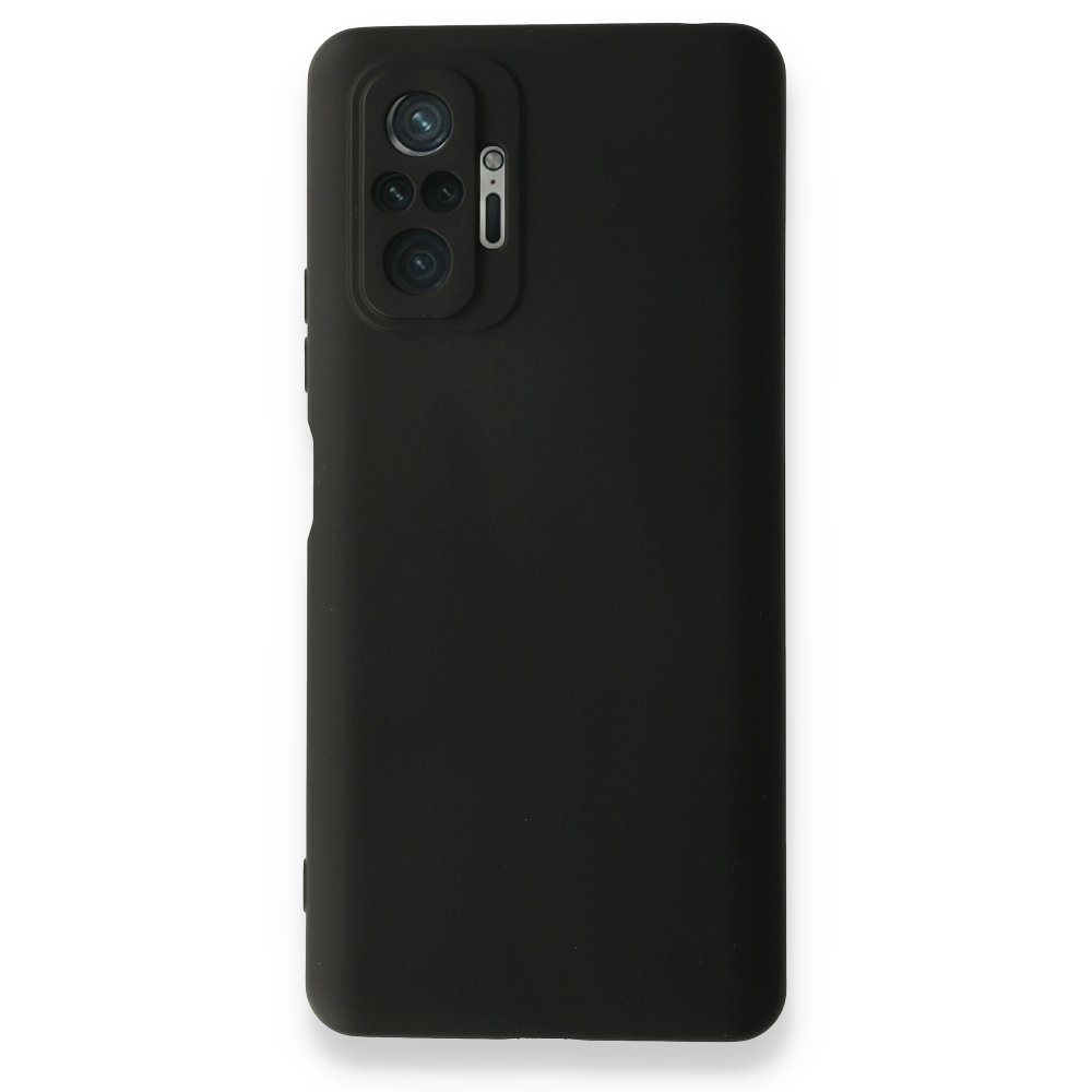 Newface Xiaomi Redmi Note 10 Pro Kılıf Nano içi Kadife Silikon - Siyah
