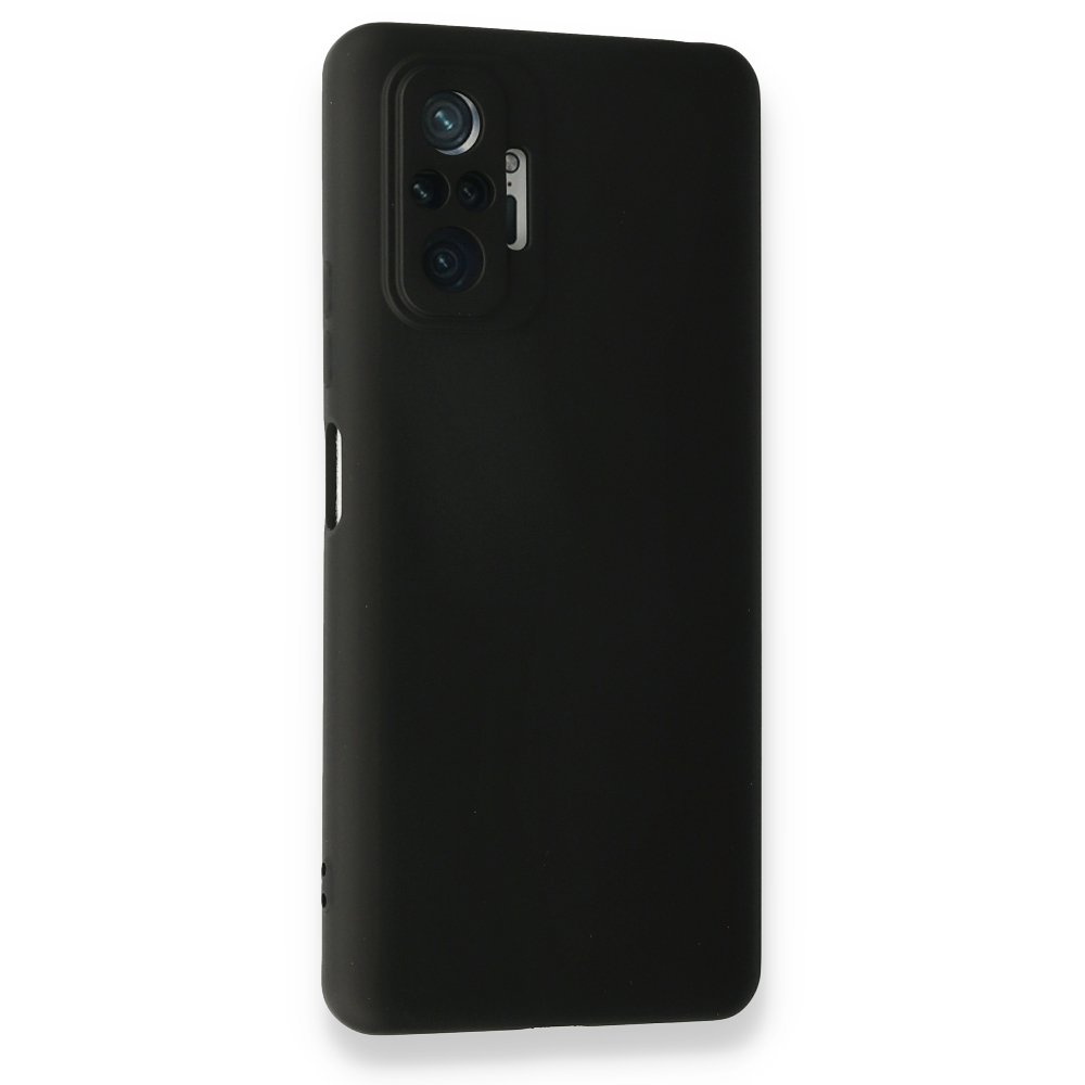 Newface Xiaomi Redmi Note 10 Pro Kılıf Nano içi Kadife Silikon - Siyah