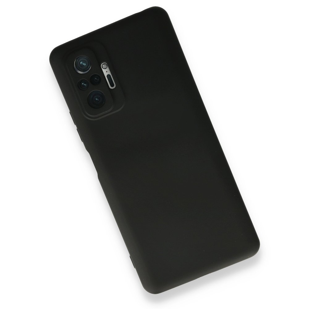 Newface Xiaomi Redmi Note 10 Pro Kılıf Nano içi Kadife Silikon - Siyah